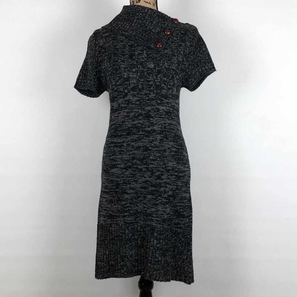 City Triangles Knitted Charcoal Dress